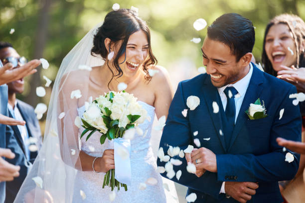 Wedding rings resting on an open palm